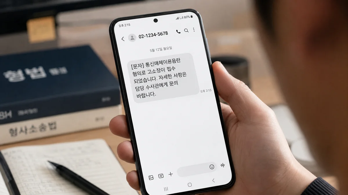 서초 디지털 성범죄 증거, 무결성 입증이 관건 2 서초 디지털 성범죄 증거|통신매체이용음란 혐의 고소 통지 문자 화면