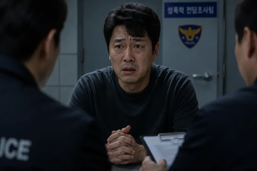 디지털 성범죄 경찰 조사, 수사 초기 강남 변호사 동행의 결정적 역할 3 성폭력 전담조사팀에서 경찰 조사를 받는 남성의 모습